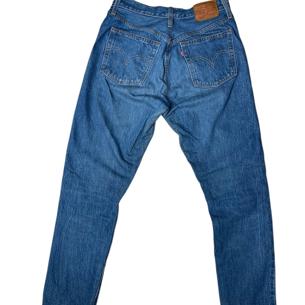 Vintage Levis 501 S Blue Skinny Button Fly Levis Jeans Pants - Picture 2 of 6